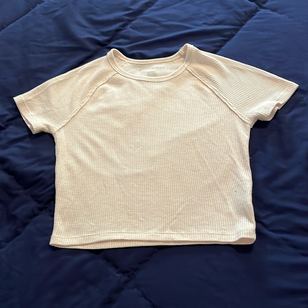 AE waffle crop top